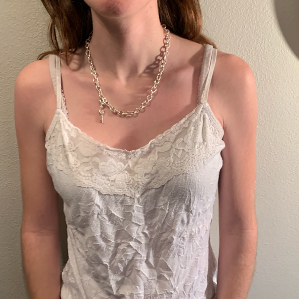 Judith Ripka sterling silver necklace with removable charm !!